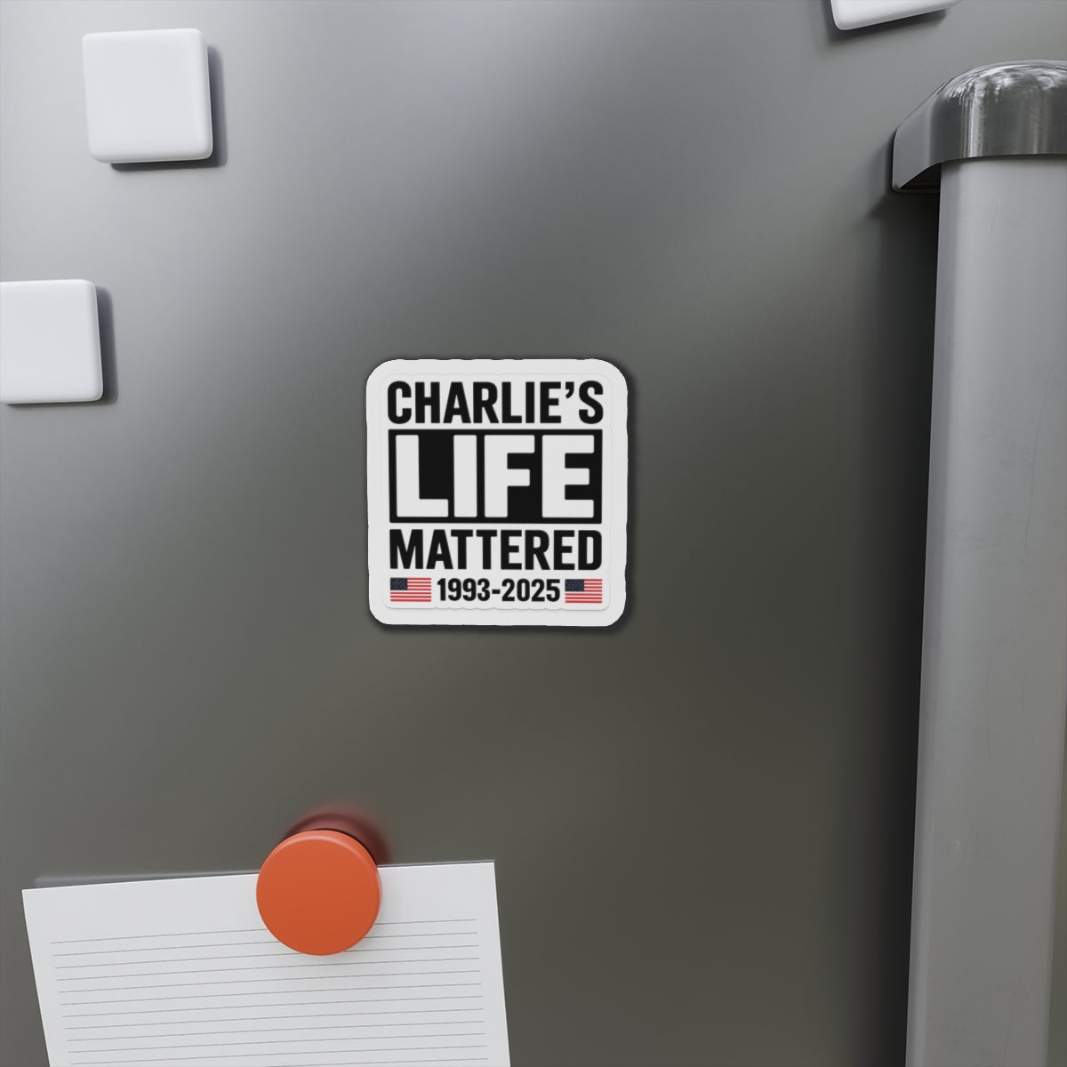 Charlie’s Life Mattered Die-Cut Magnet | Memorial Magnet, Custom Fridge Decor, Remembrance Gift, Tribute Magnet, Personalized Magnet