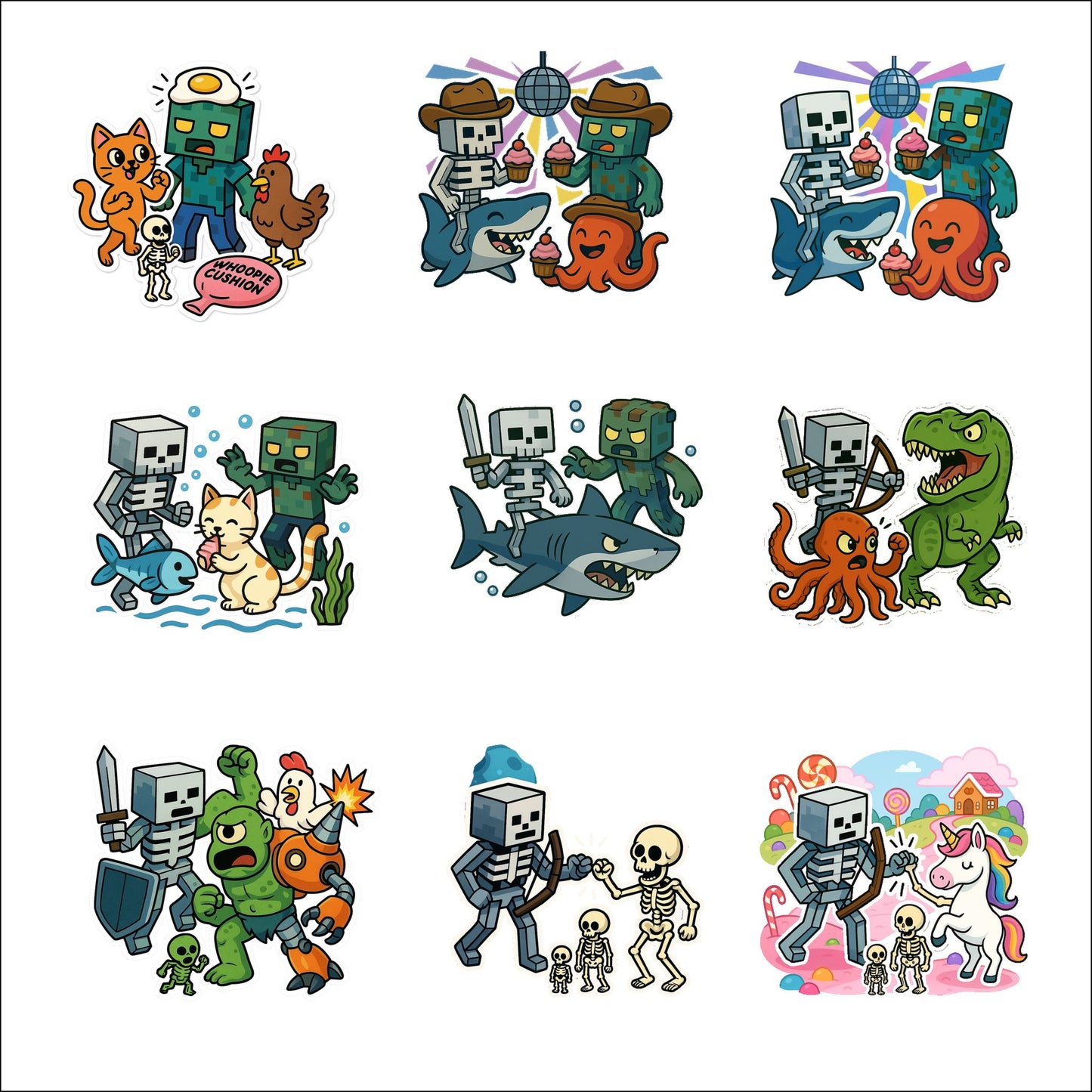 Temporary Tattoos - Pixelated Adventures Collection