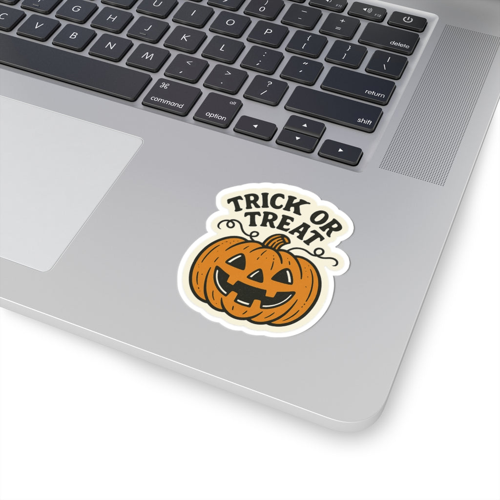 Halloween Pumpkin Kiss-Cut Stickers | Trick or Treat Decor, Fun Party Favors, Halloween Gifts, Laptop Accessories, Holiday Crafts