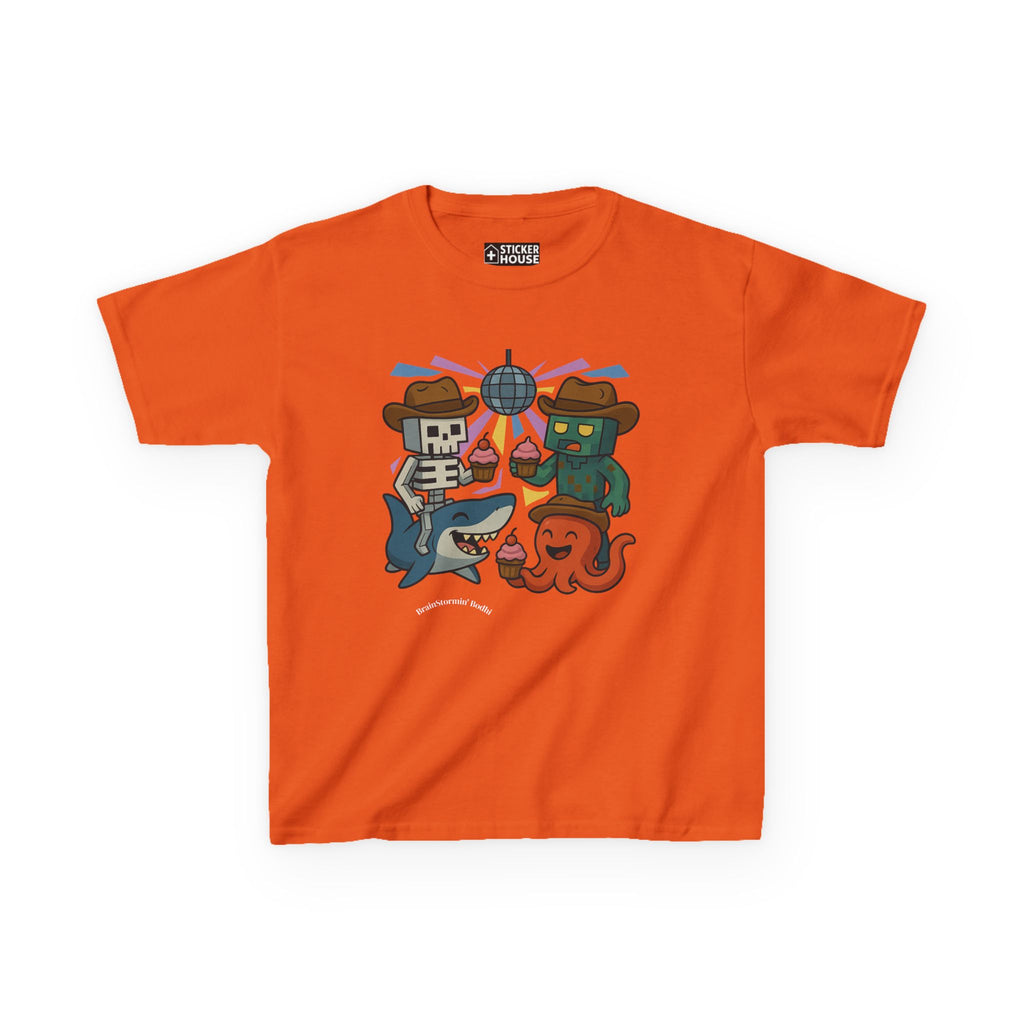 Pixelated Adventures: Kid's Graphic Tee | Underwater Cupcake Disco | Shop BrainStormin' Bodhi's Collection