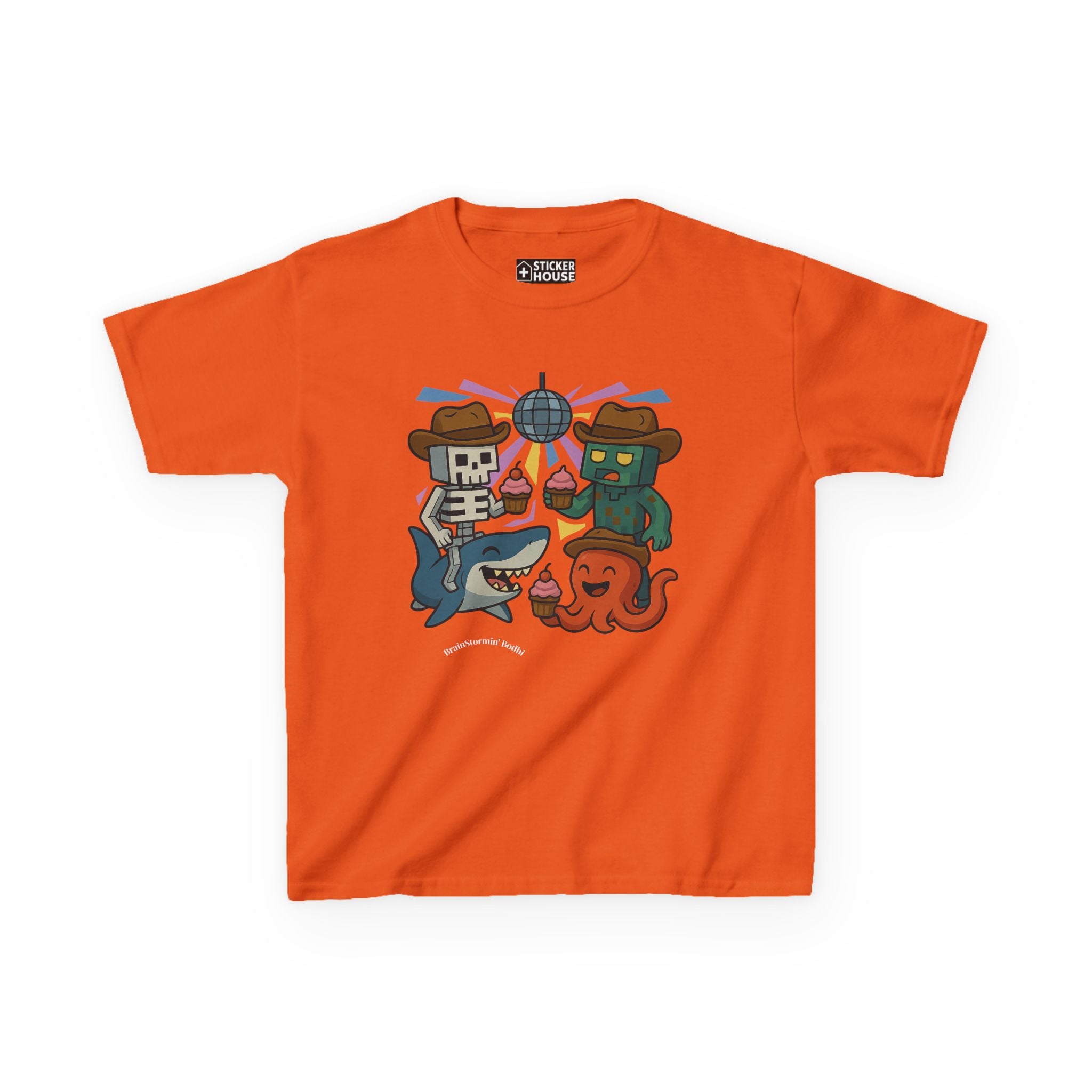 Pixelated Adventures: Kid's Graphic Tee | Underwater Cupcake Disco | Shop BrainStormin' Bodhi's Collection
