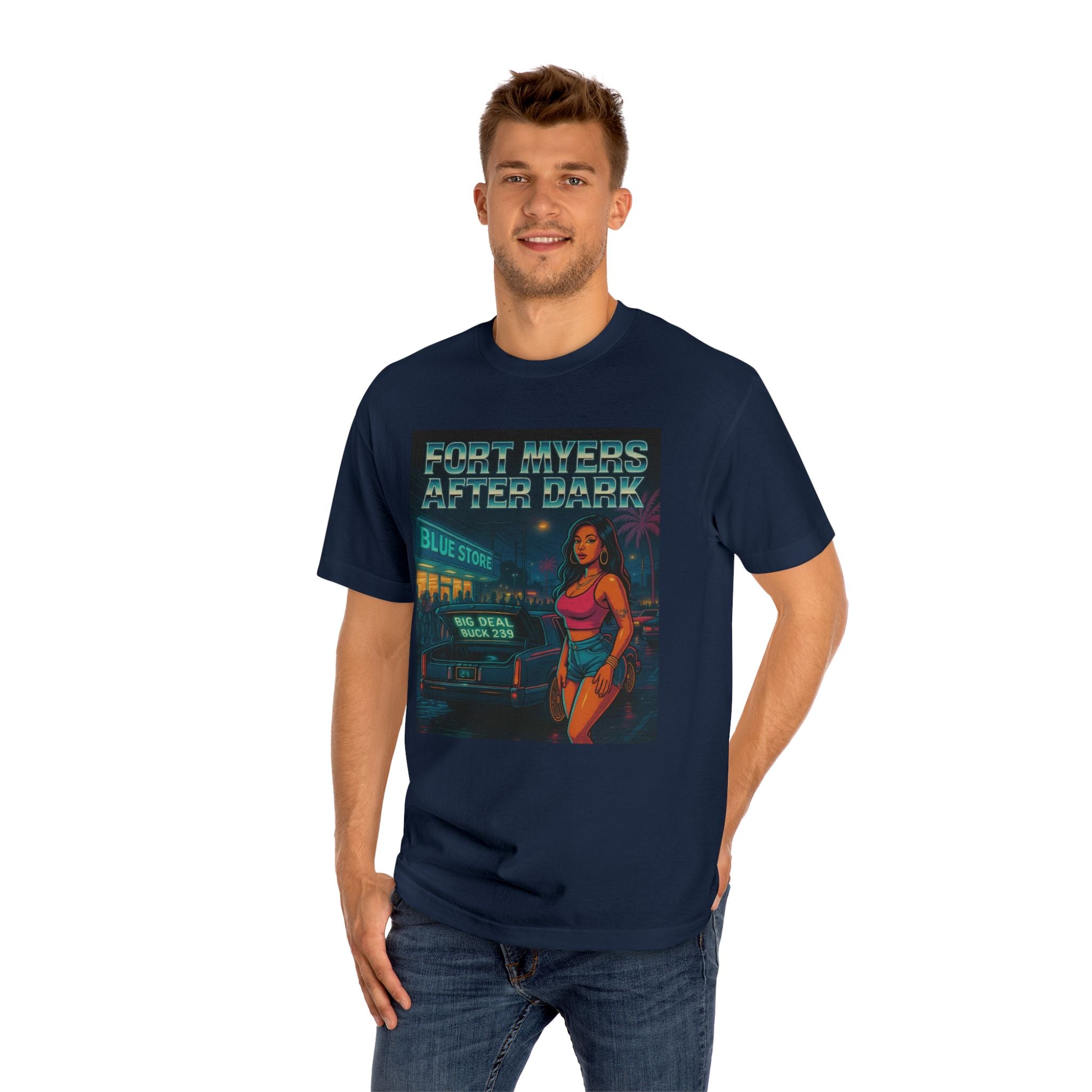 Fort Myers After Dark Unisex Classic Tee | Urban Vibes T-Shirt, Street Art Fashion, Casual Wear, Gift for Him/Her, Summer Style
