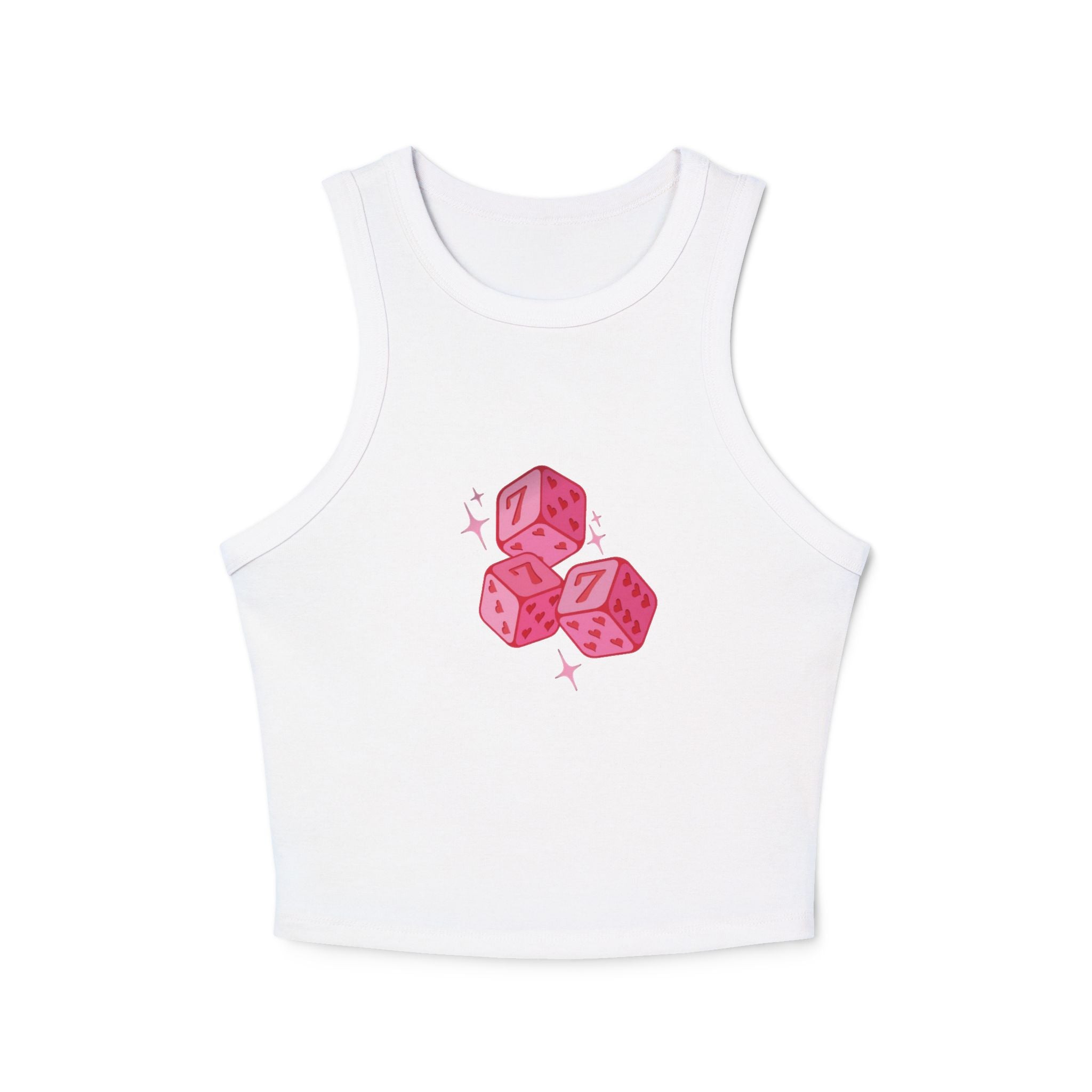 Lucky 7 Sparkling Pink Dice Tank Top