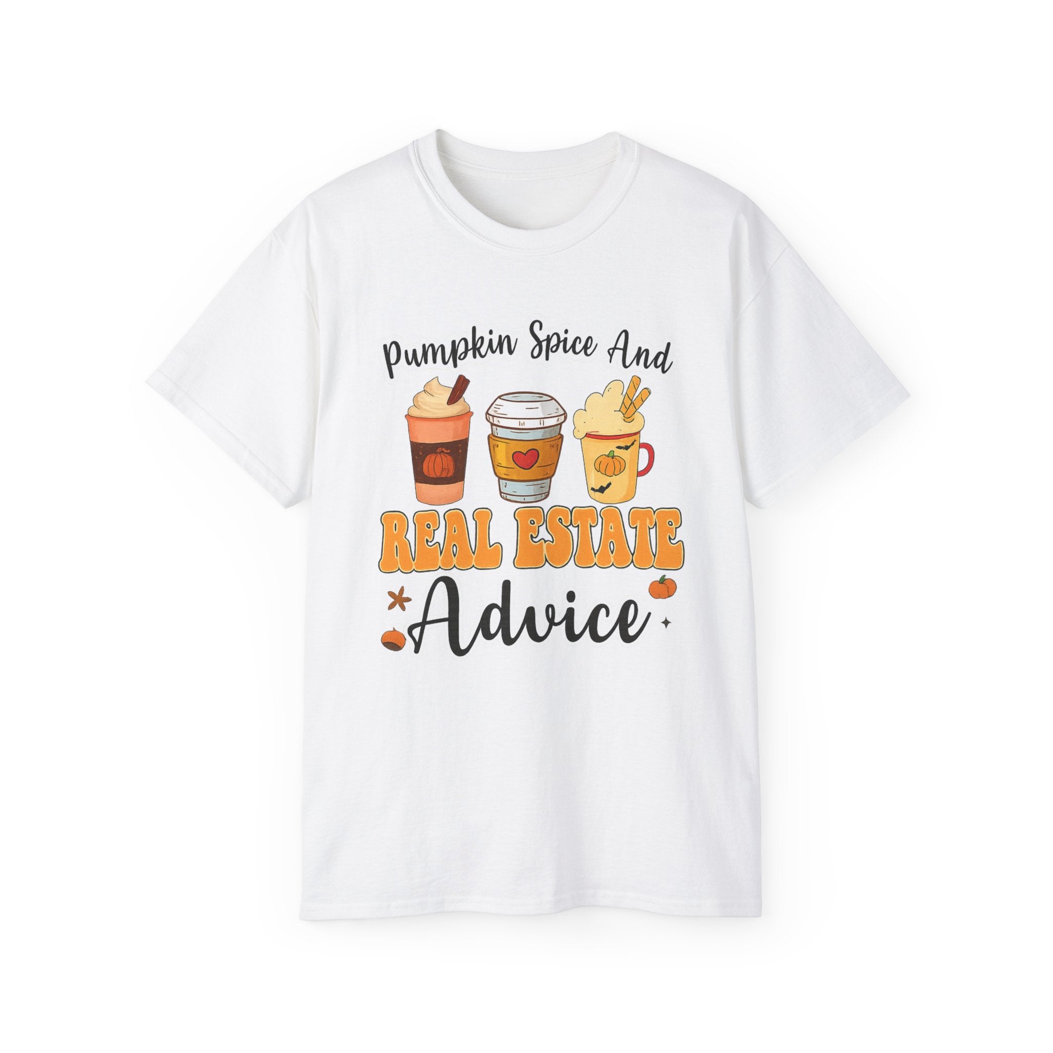 Pumpkin Spice Real Estate Tee | Fall Themed T-Shirt for Realtors, Autumn Fashion, Cozy Gift, Seasonal Shirt