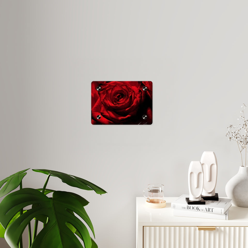 Elegant Acrylic Wall Art Panels with Red Rose Design, Home Decor, Floral Wall Art, Mother's Day Gift, Wedding Decoration, Romantic Decor