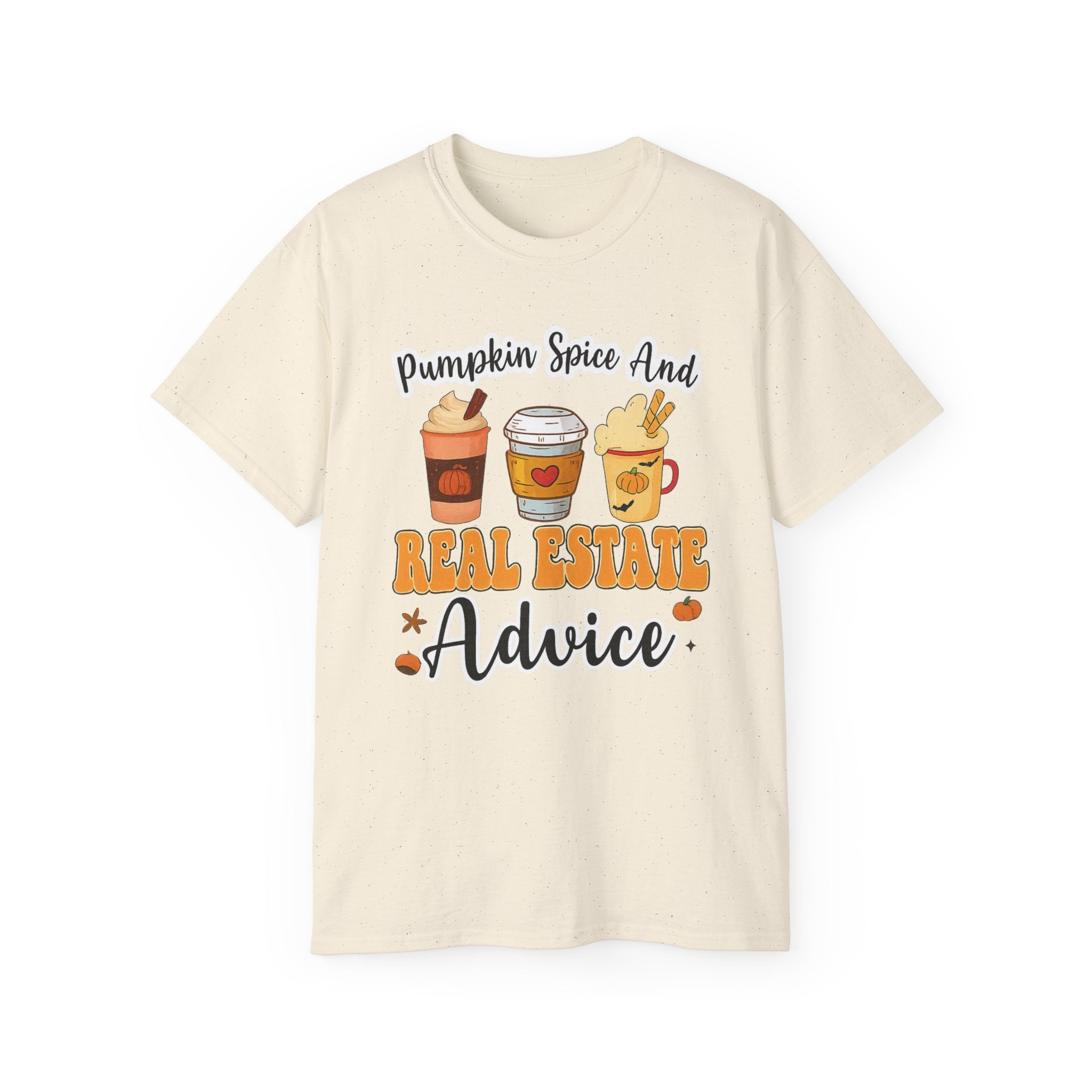 Pumpkin Spice Real Estate Tee | Fall Themed T-Shirt for Realtors, Autumn Fashion, Cozy Gift, Seasonal Shirt