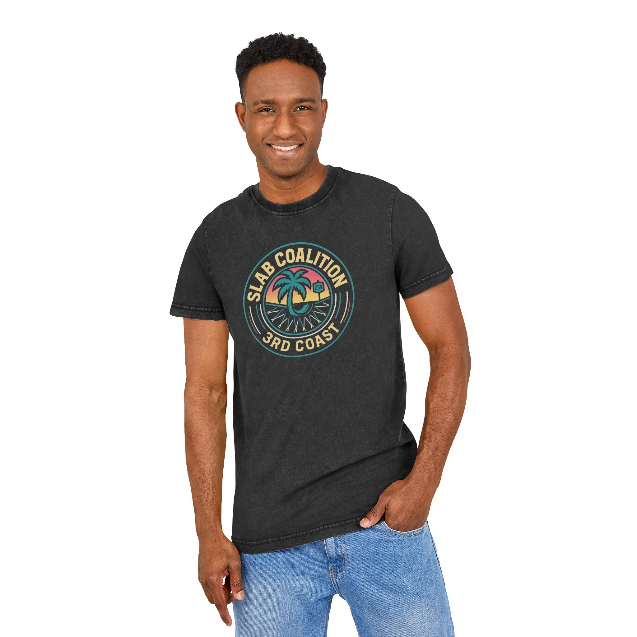 Graphic Tee Acid Washed Round Neck | Zhana Rae Collection