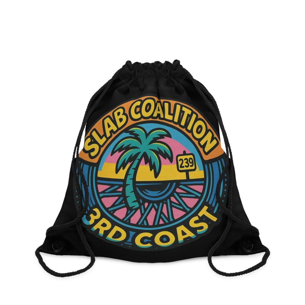 Vibrant Drawstring Bag for Beach Lovers, Fun Gym Bag, Casual Tote, Cool Travel Accessory, Unique Gift for Adventurers