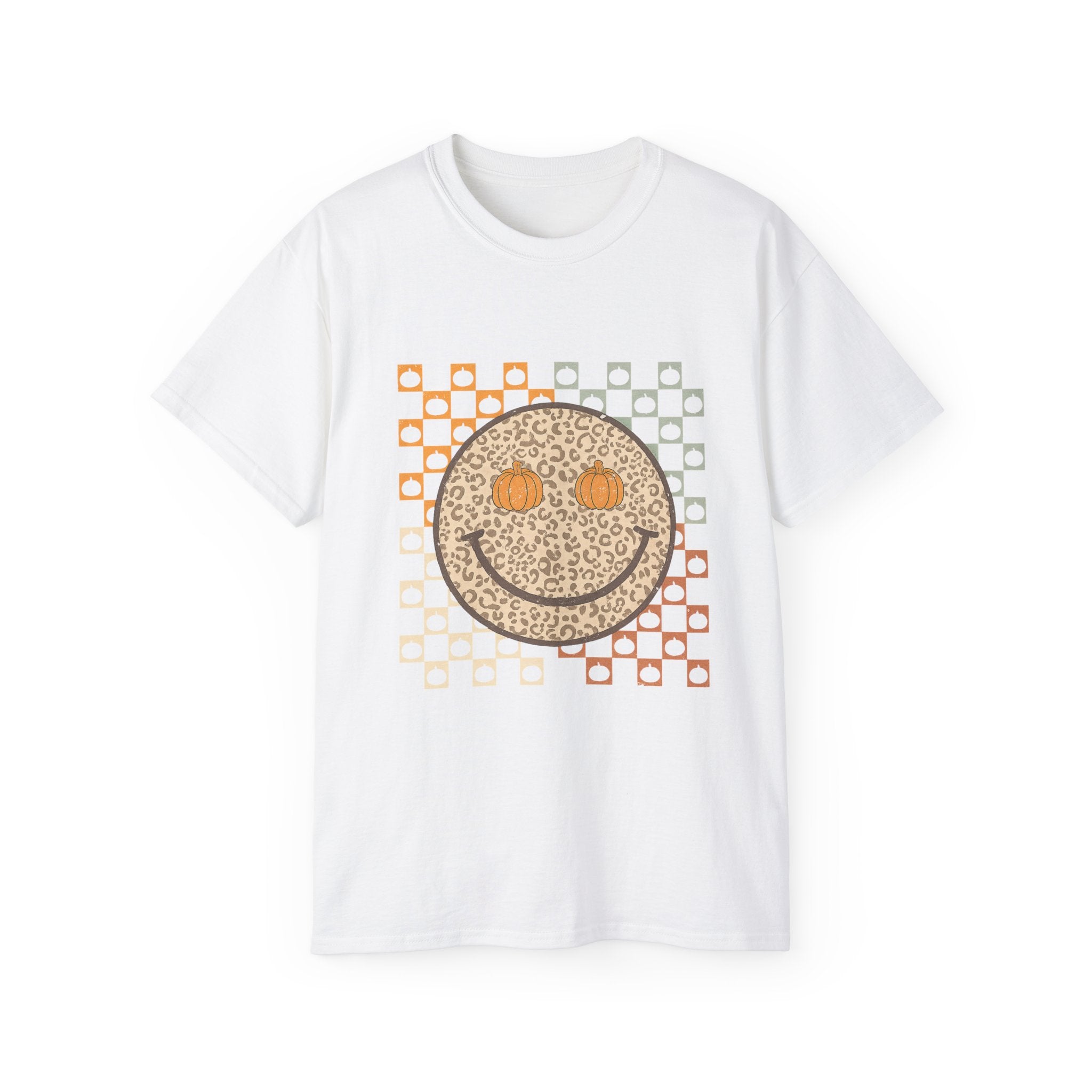 Smiley Face Graphic Tee - Unisex Ultra Cotton Tee, Casual Wear, Gift for Friends, Retro Vibe, Perfect for Fall Celebrations