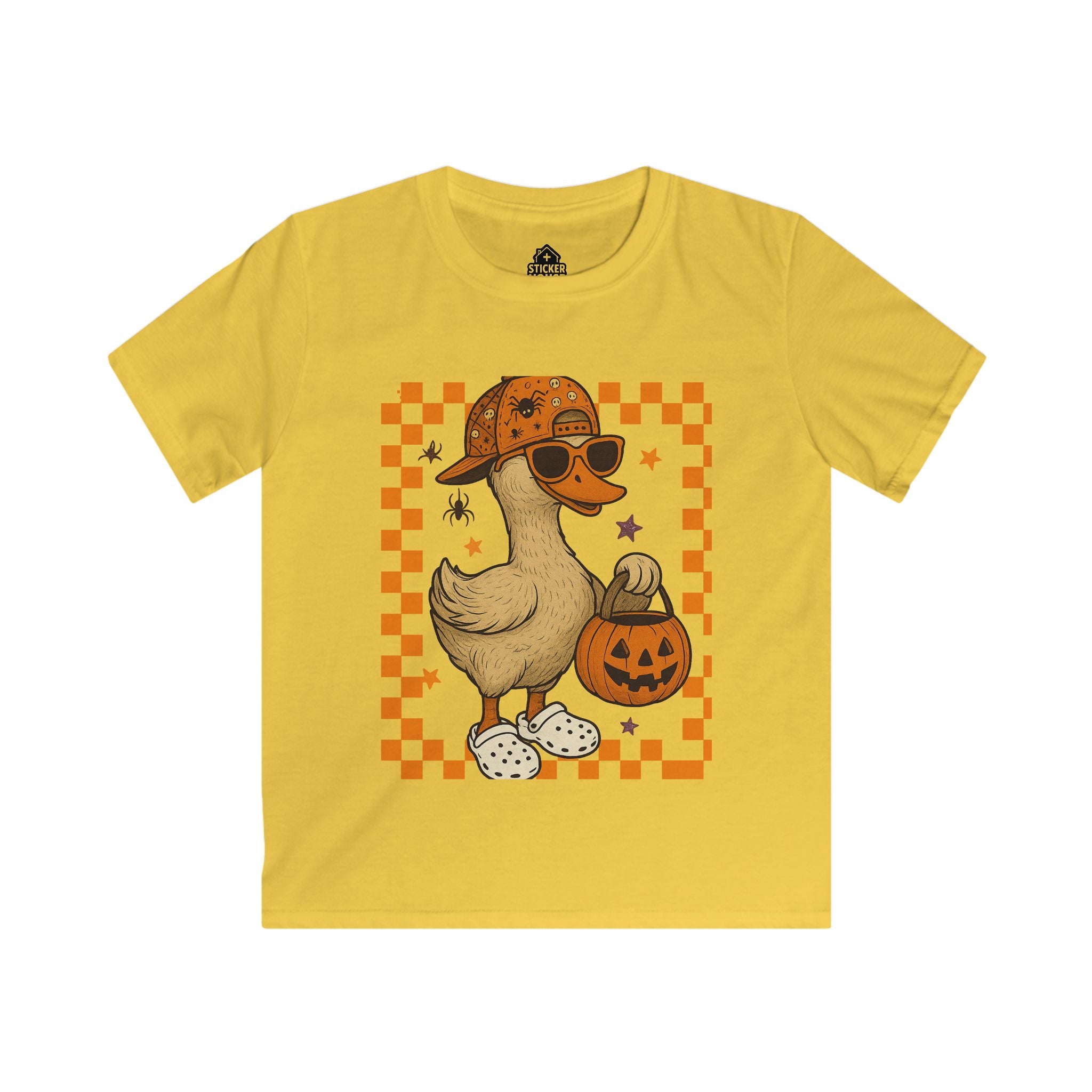 Kids Spooky Graphic Tee | Duck Kids Boy/Brother - 1 of 2 | Shop Sticker House Spooky Season Youth