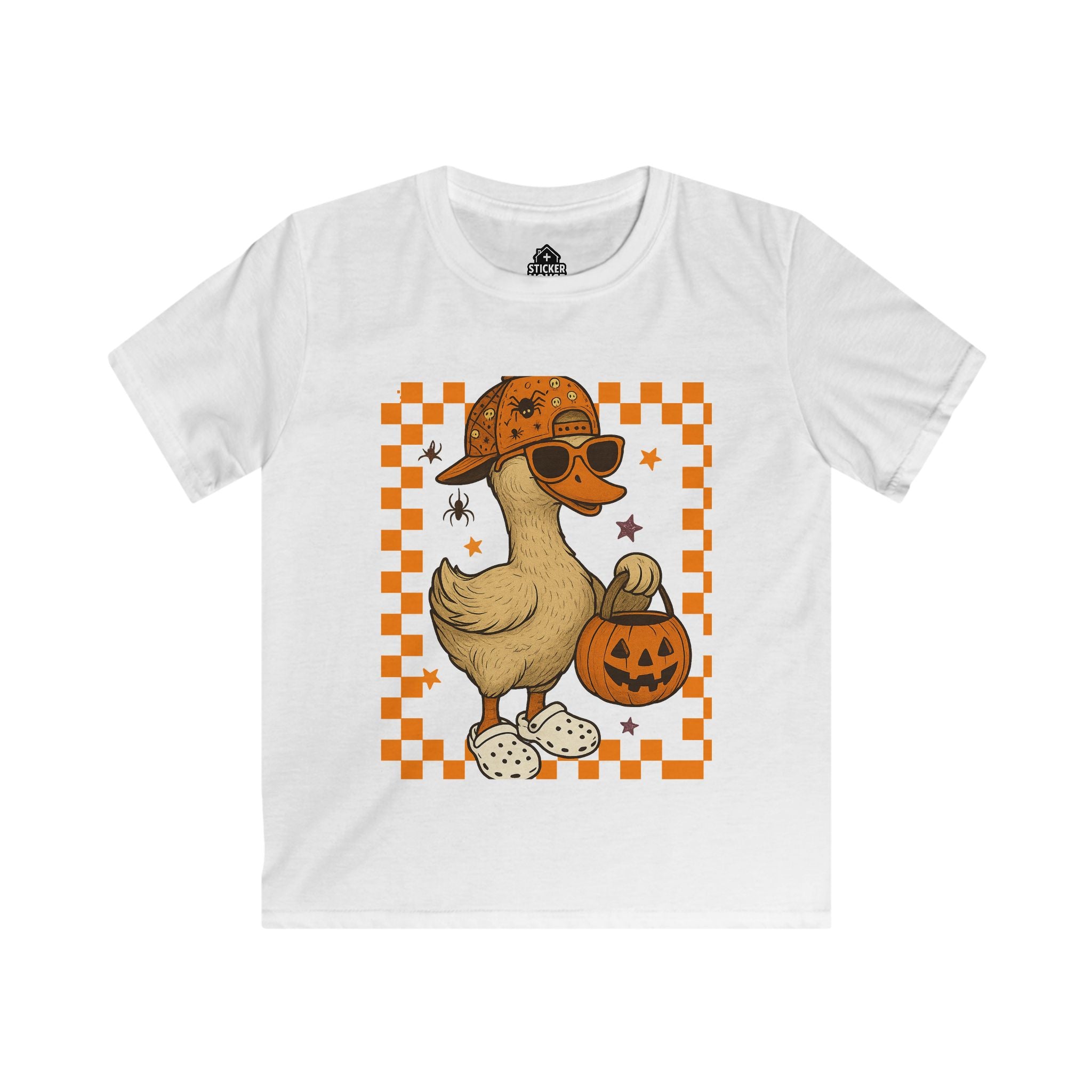 Kids Spooky Graphic Tee | Duck Kids Boy/Brother - 1 of 2 | Shop Sticker House Spooky Season Youth