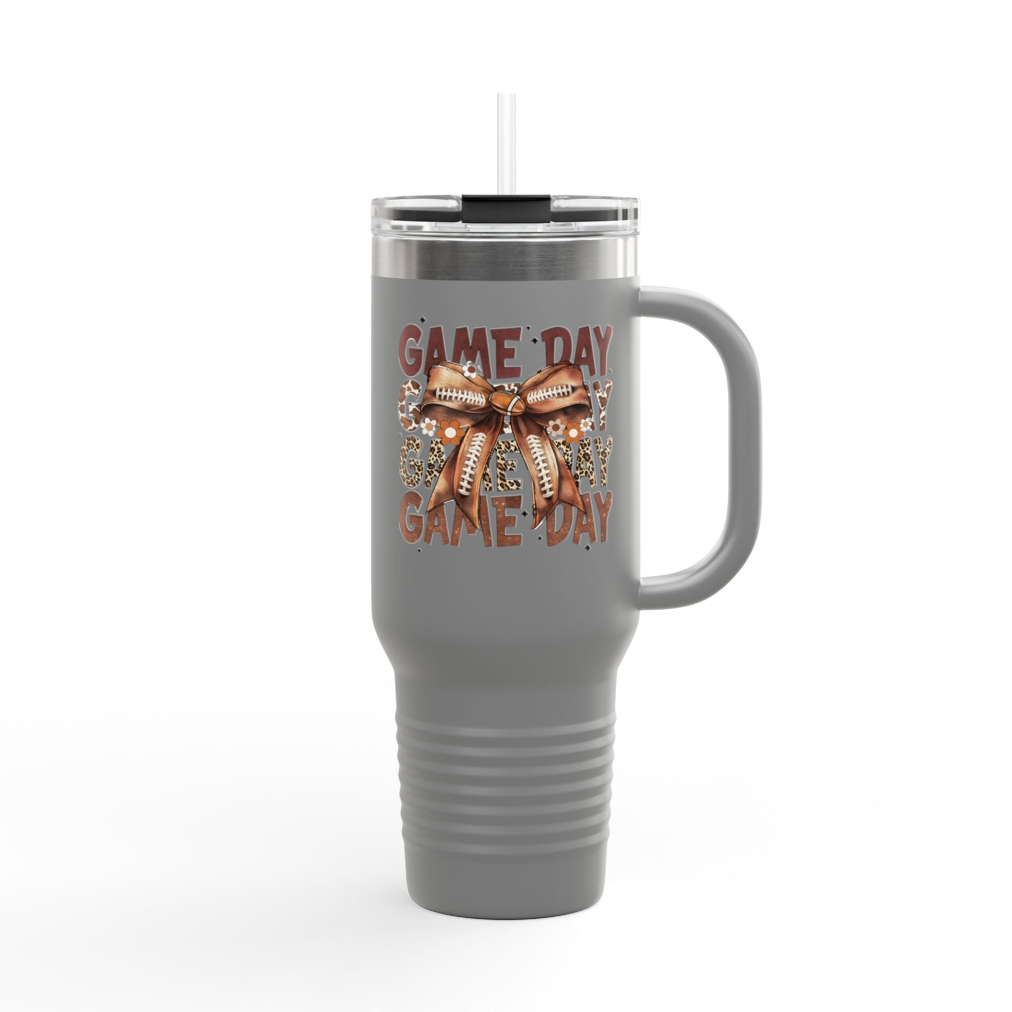 Game Day Insulated Travel Mug | 40oz Sports Drink Cup |Personalize the back with your own team