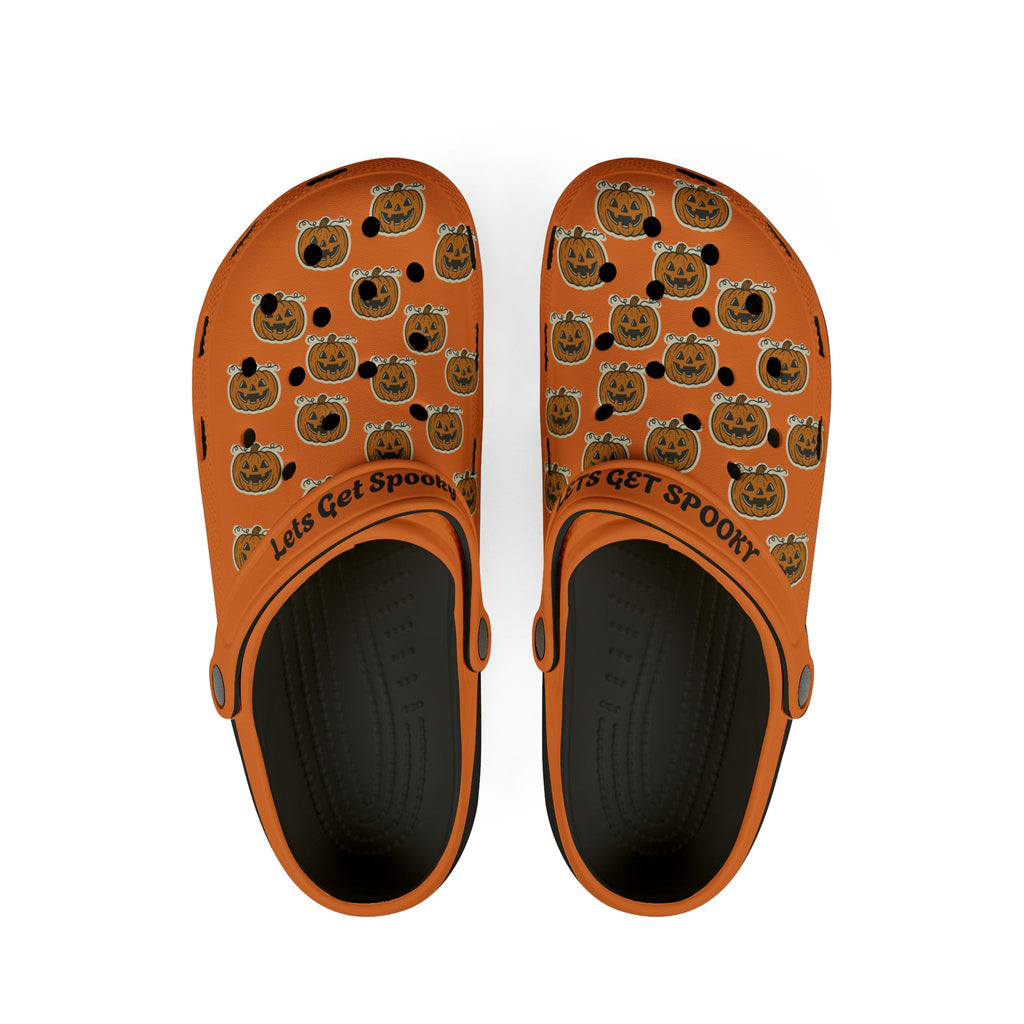Spooky Pumpkin EVA Foam Shoes, Halloween Footwear, Fun Clogs, Unique Costume Accessories, Trick or Treat Shoes