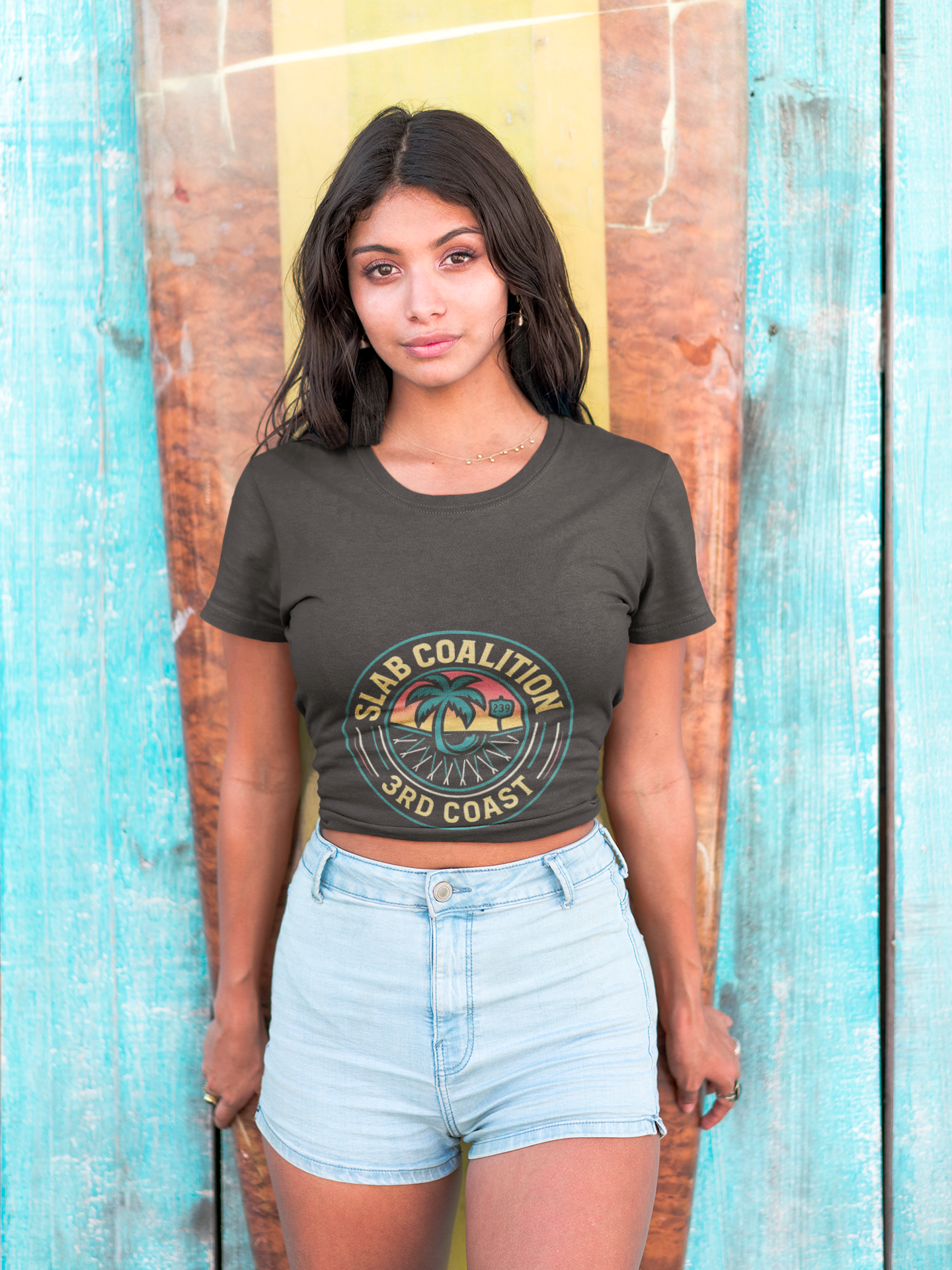 Graphic Tee Acid Washed Round Neck | Zhana Rae Collection