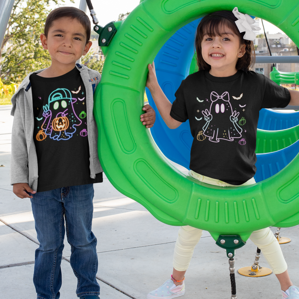 Kids Spooky Graphic Tee | Ghost Kids Boy/Brother - 1 of 2 | Shop Spooky Season Youth