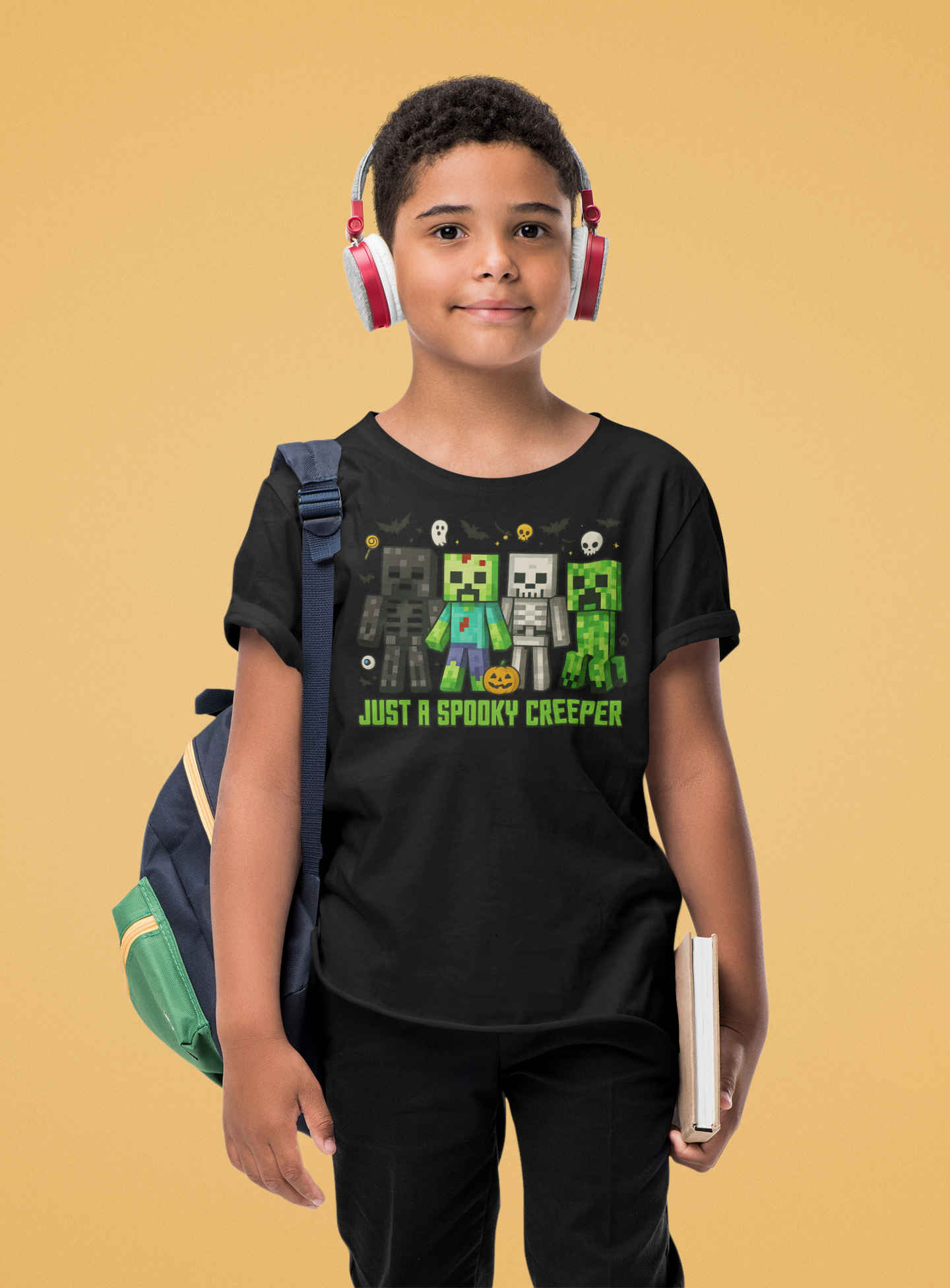 Kids Spooky Graphic Tee | Pixel Adventures | Shop Sticker House Spooky Season Youth