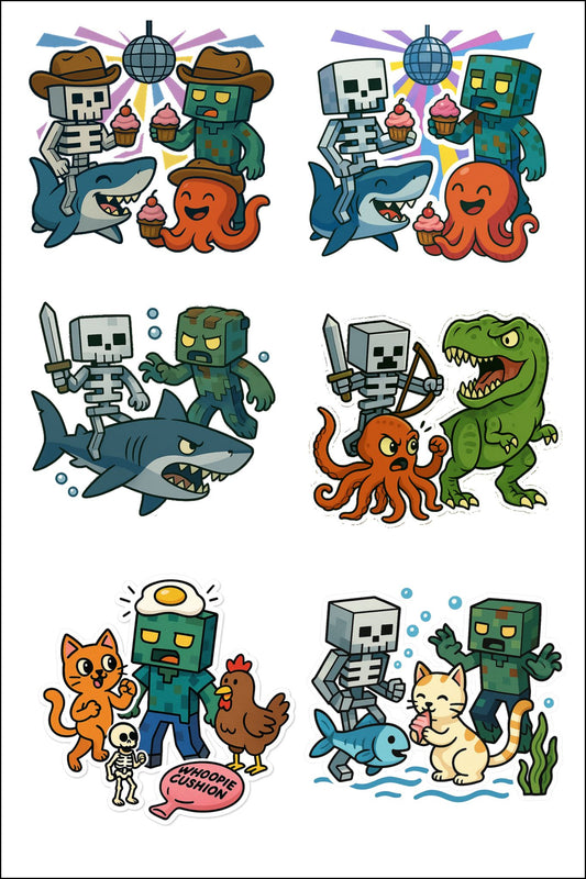 Temporary Tattoos - Pixelated Adventures Collection