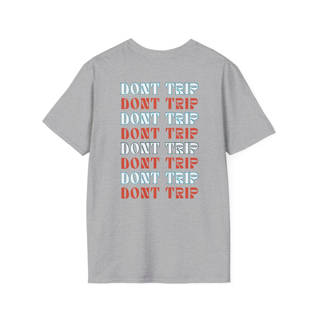 Soft Style Graphic Tee | Bold Lips - Don't Trip | Hand Drawn Design