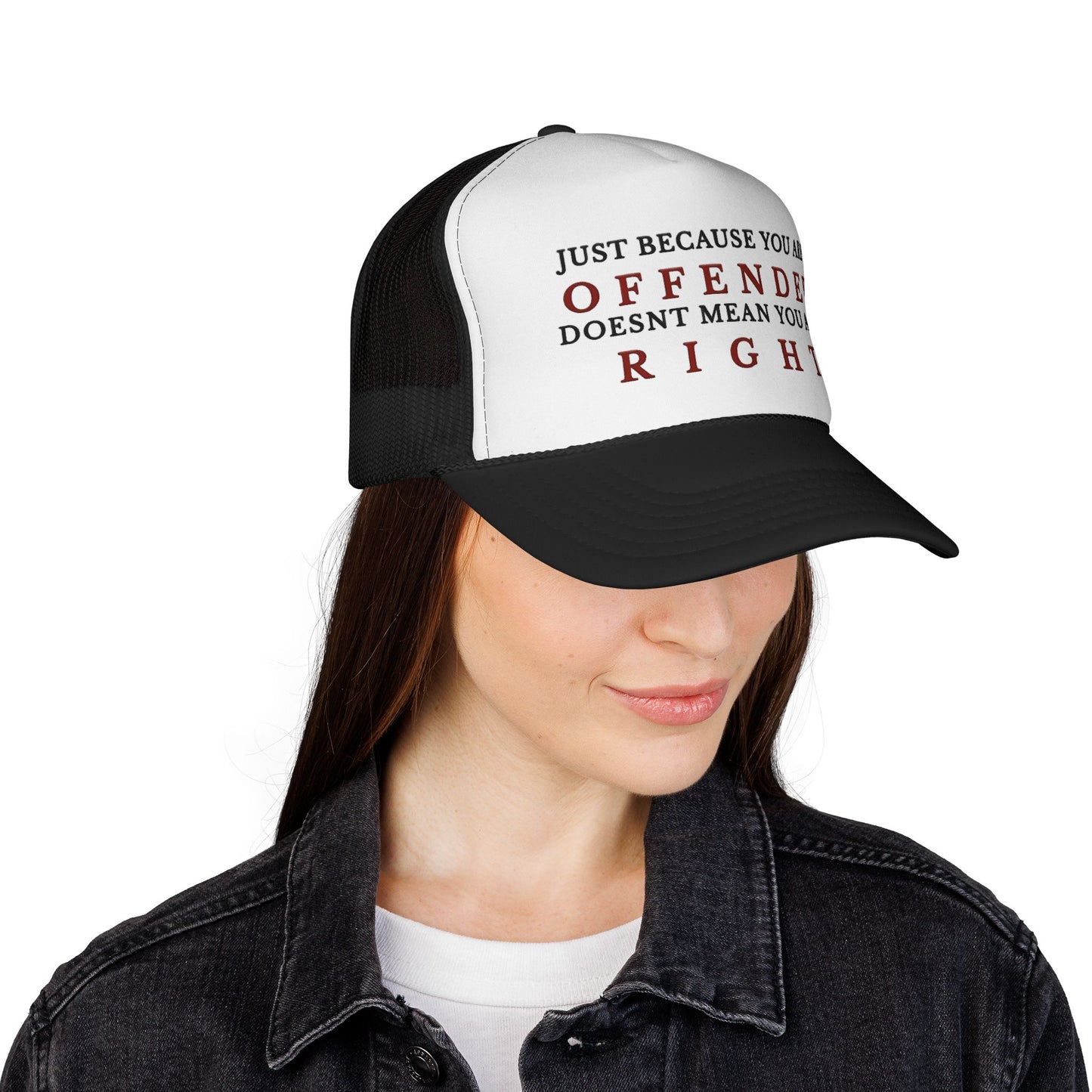 Trucker Cap with Bold Quote, Funny Cap, Gift for Friends, Statement Hat, Casual Accessories