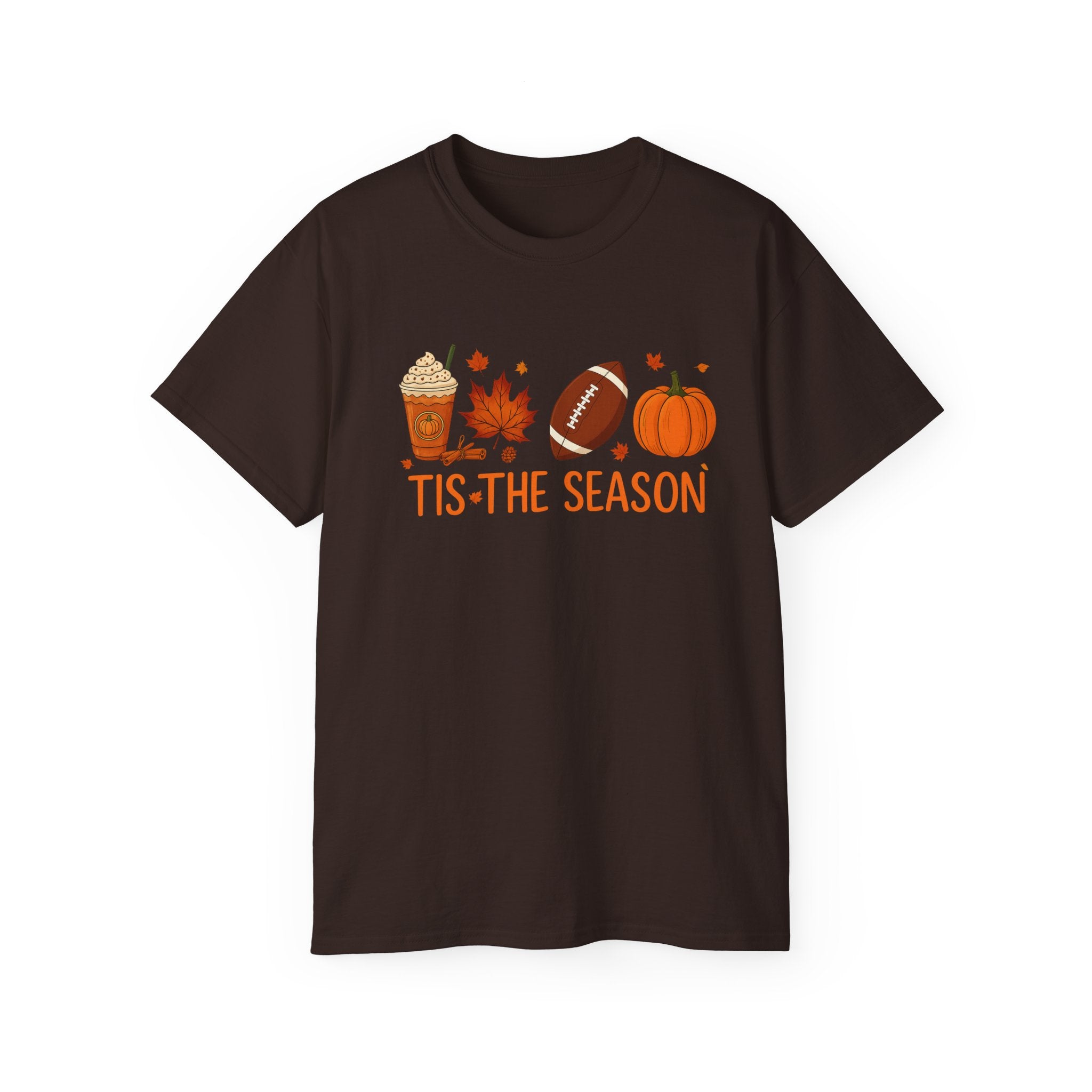 Fall-Themed Unisex Ultra Cotton Tee, Cozy Autumn Shirt, Fun Seasonal Apparel, Gift for Thanksgiving, Tis the Season Graphic Tee