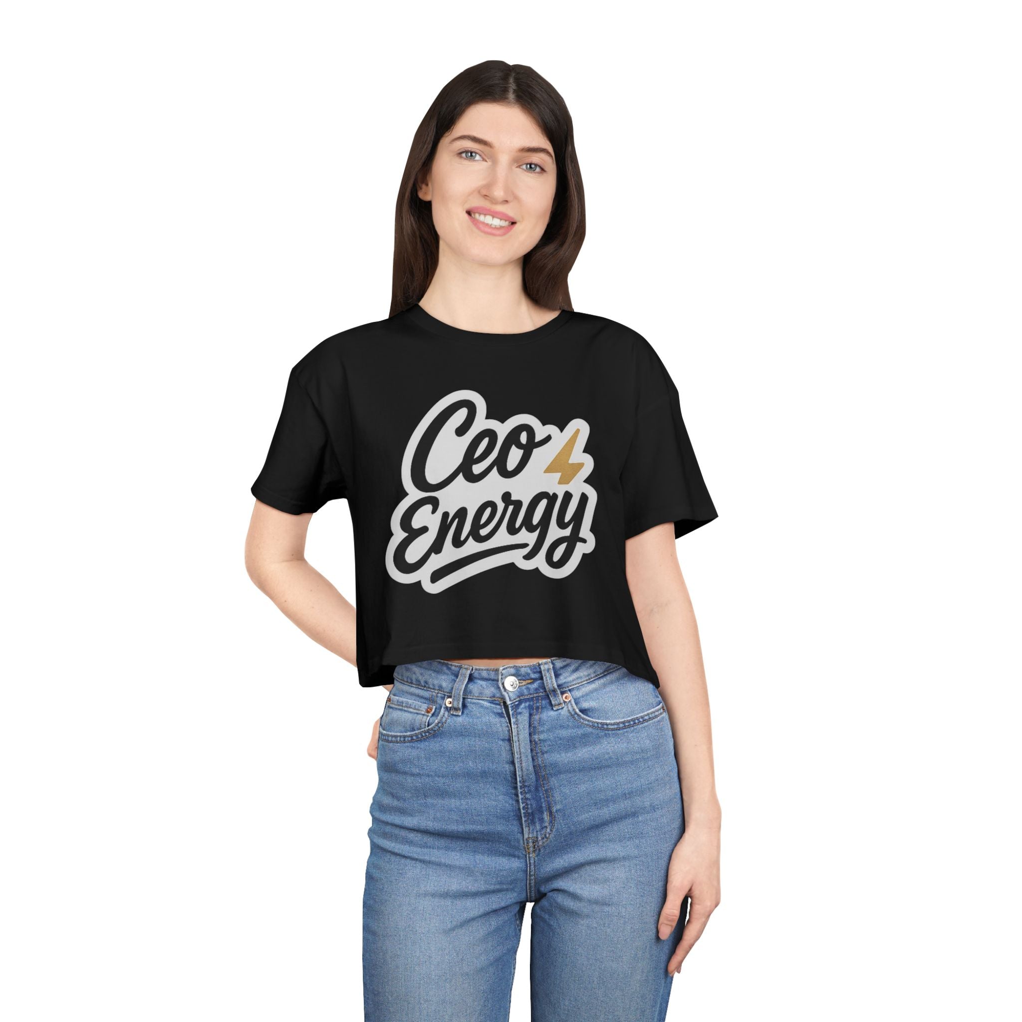 Retro Graphic Crop Tee | CEO Energy | Shop Sticker House Legacy Luxe