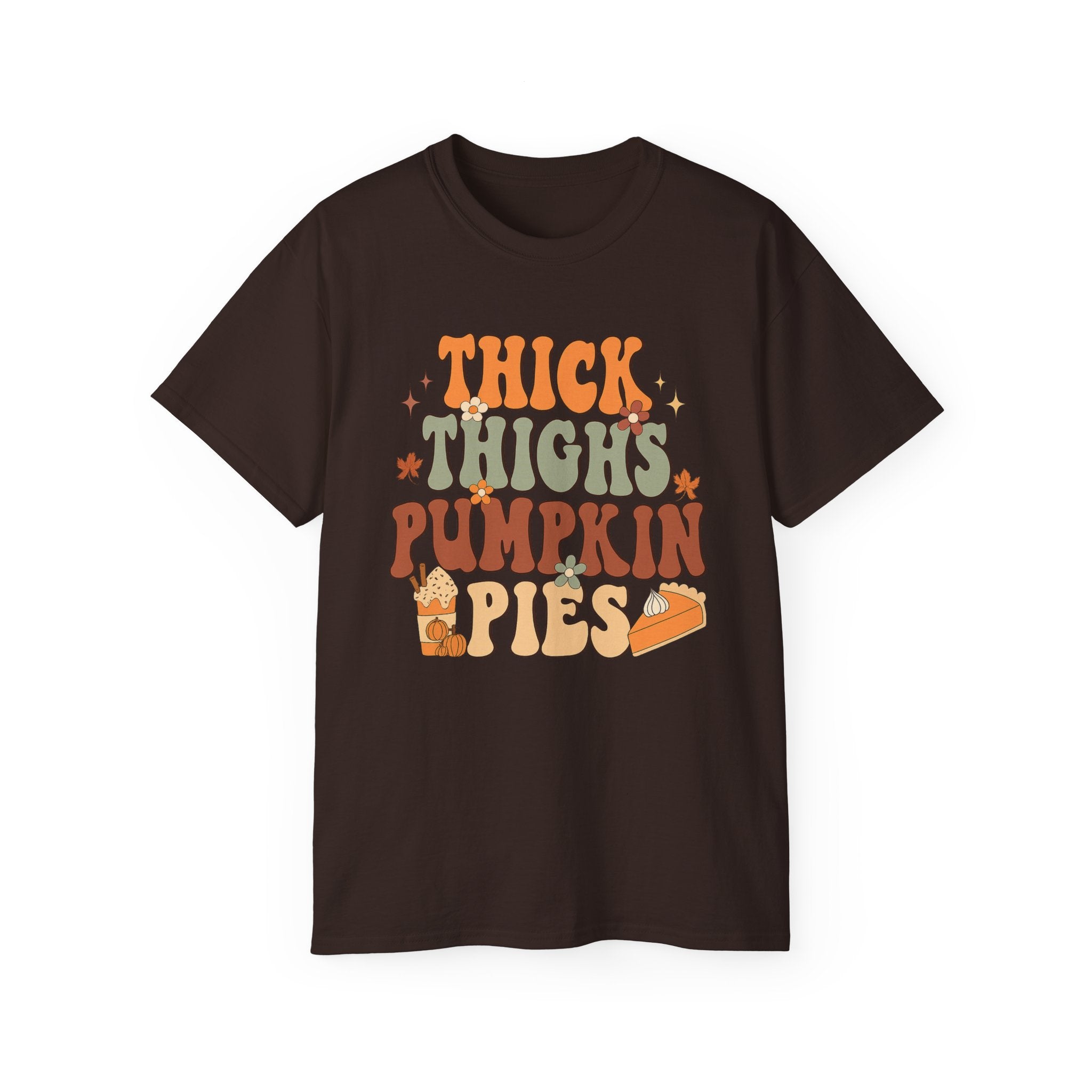 Thick Thighs Pumpkin Pies Shirt, Fall Graphic Tee, Cozy Casual Wear