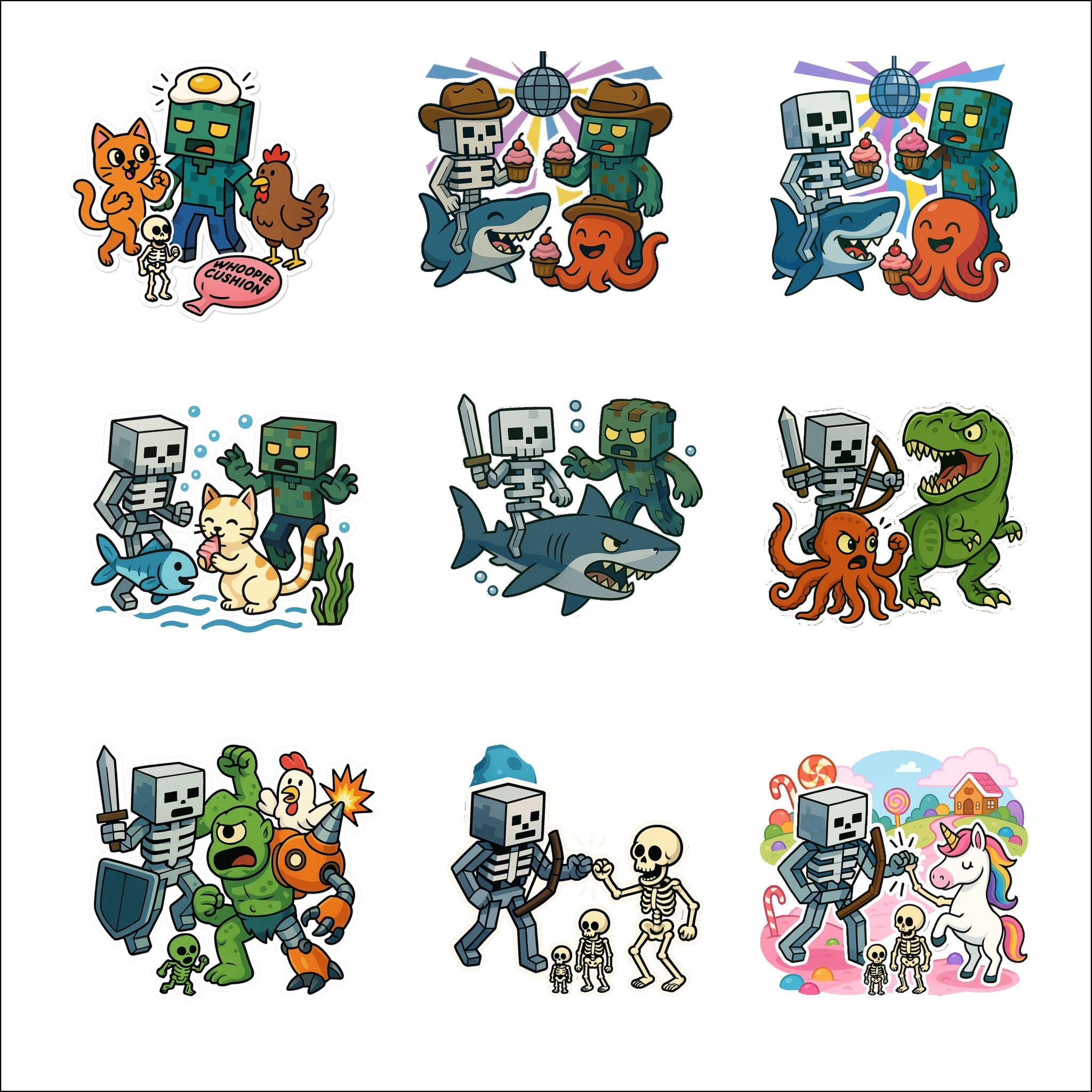 Temporary Tattoos - Pixelated Adventures Designs | Shop BrainStormin' Bodhi's Stickers