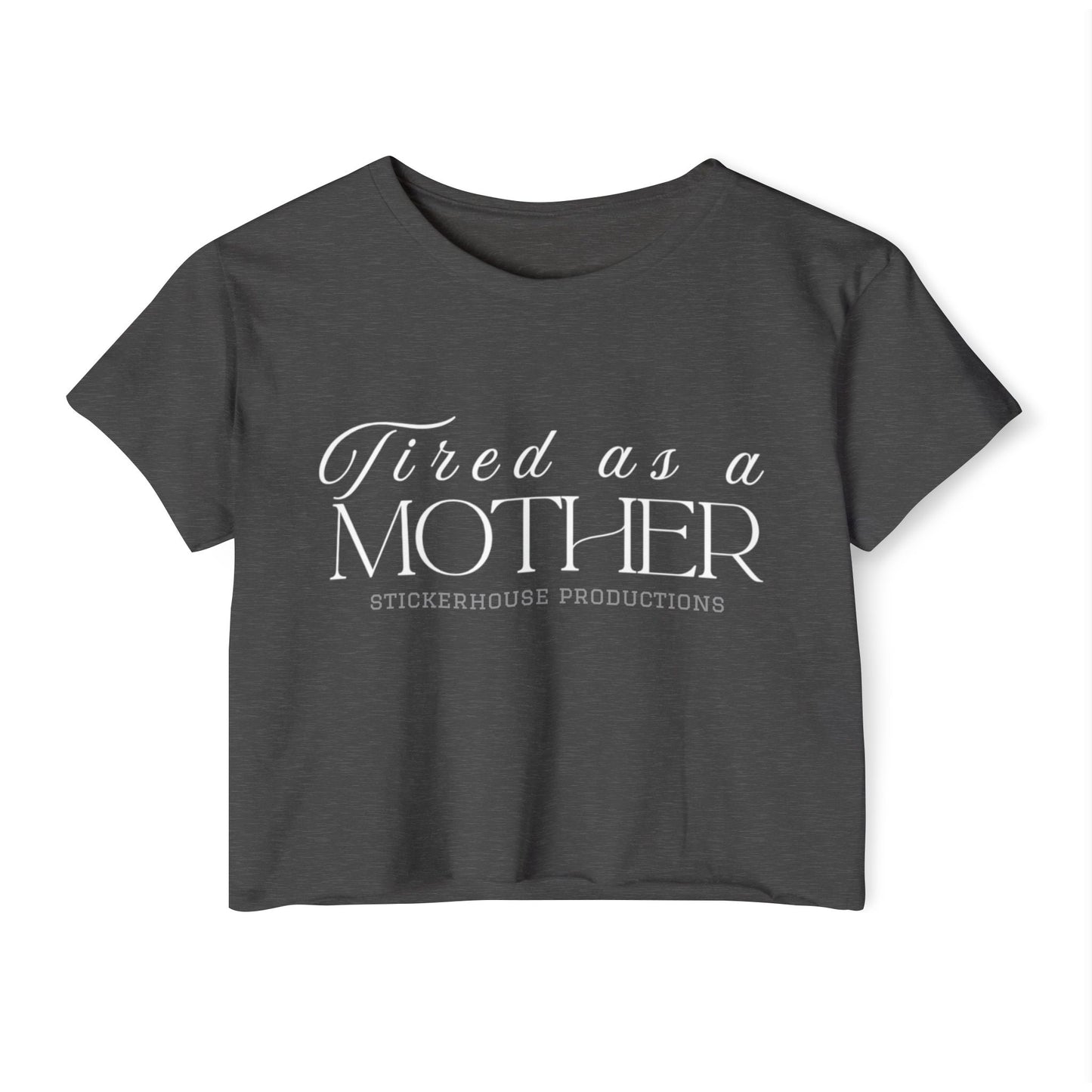 Tired as a Mother Festival Crop Top | Cute Women's Tee, Casual Outfit, Mother's Day Gift, Boho Style, Summer Fashion