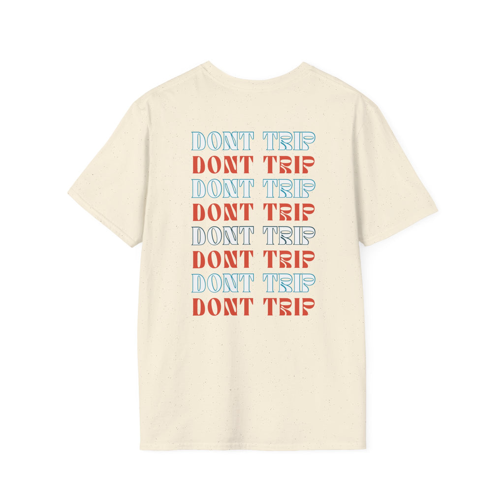 Soft Style Graphic Tee | Bold Lips - Don't Trip | Hand Drawn Design