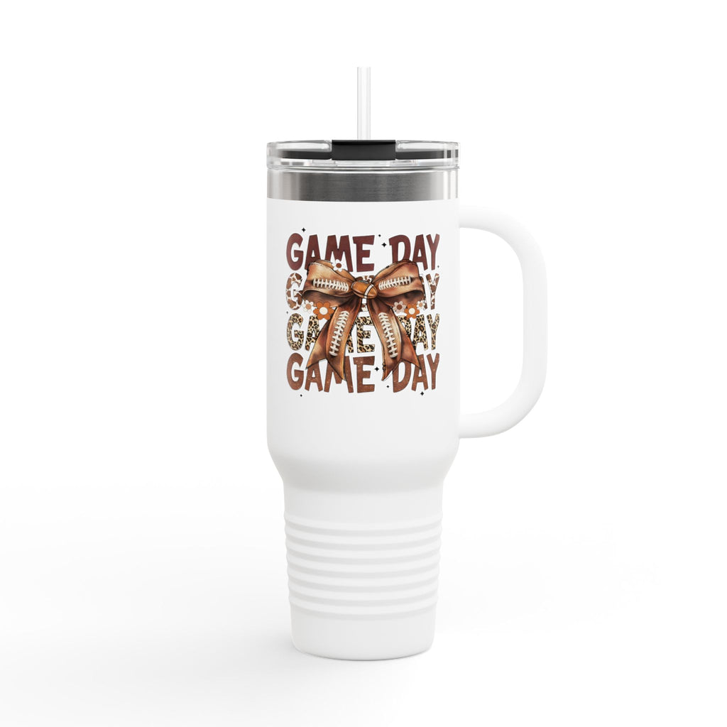 Game Day Insulated Travel Mug | 40oz Sports Drink Cup |Personalize the back with your own team