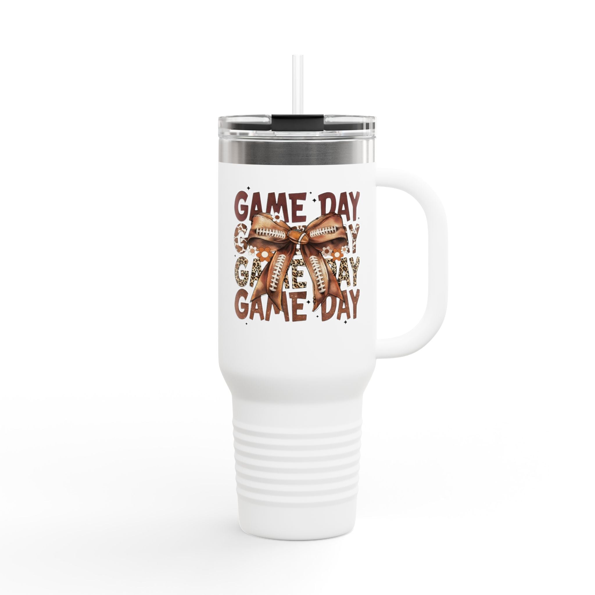 Game Day Insulated Travel Mug | 40oz Sports Drink Cup |Personalize the back with your own team