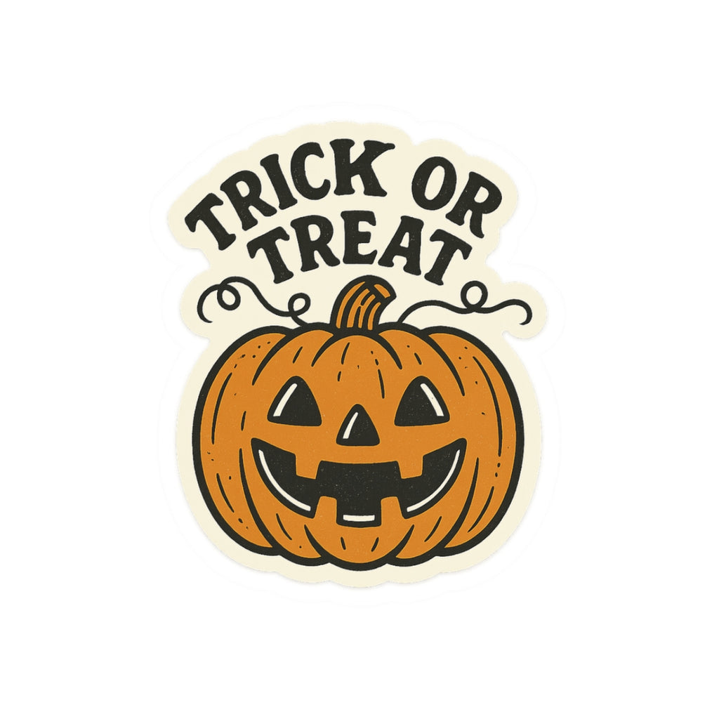 Halloween Pumpkin Kiss-Cut Stickers | Trick or Treat Decor, Fun Party Favors, Halloween Gifts, Laptop Accessories, Holiday Crafts