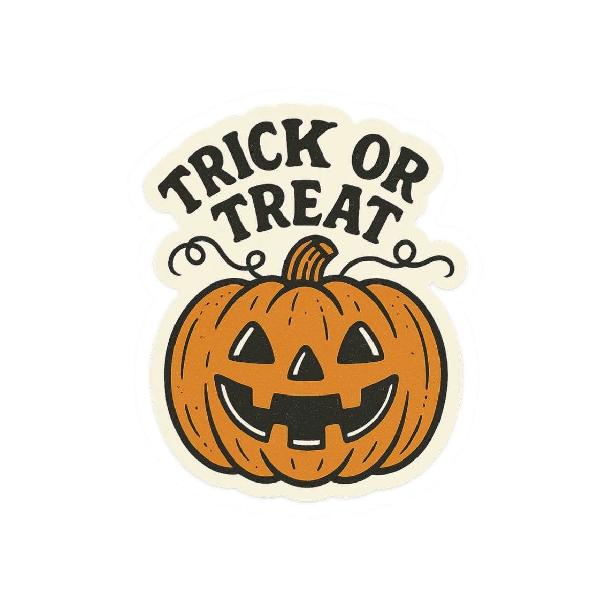 Halloween Pumpkin Kiss-Cut Stickers | Trick or Treat Decor, Fun Party Favors, Halloween Gifts, Laptop Accessories, Holiday Crafts