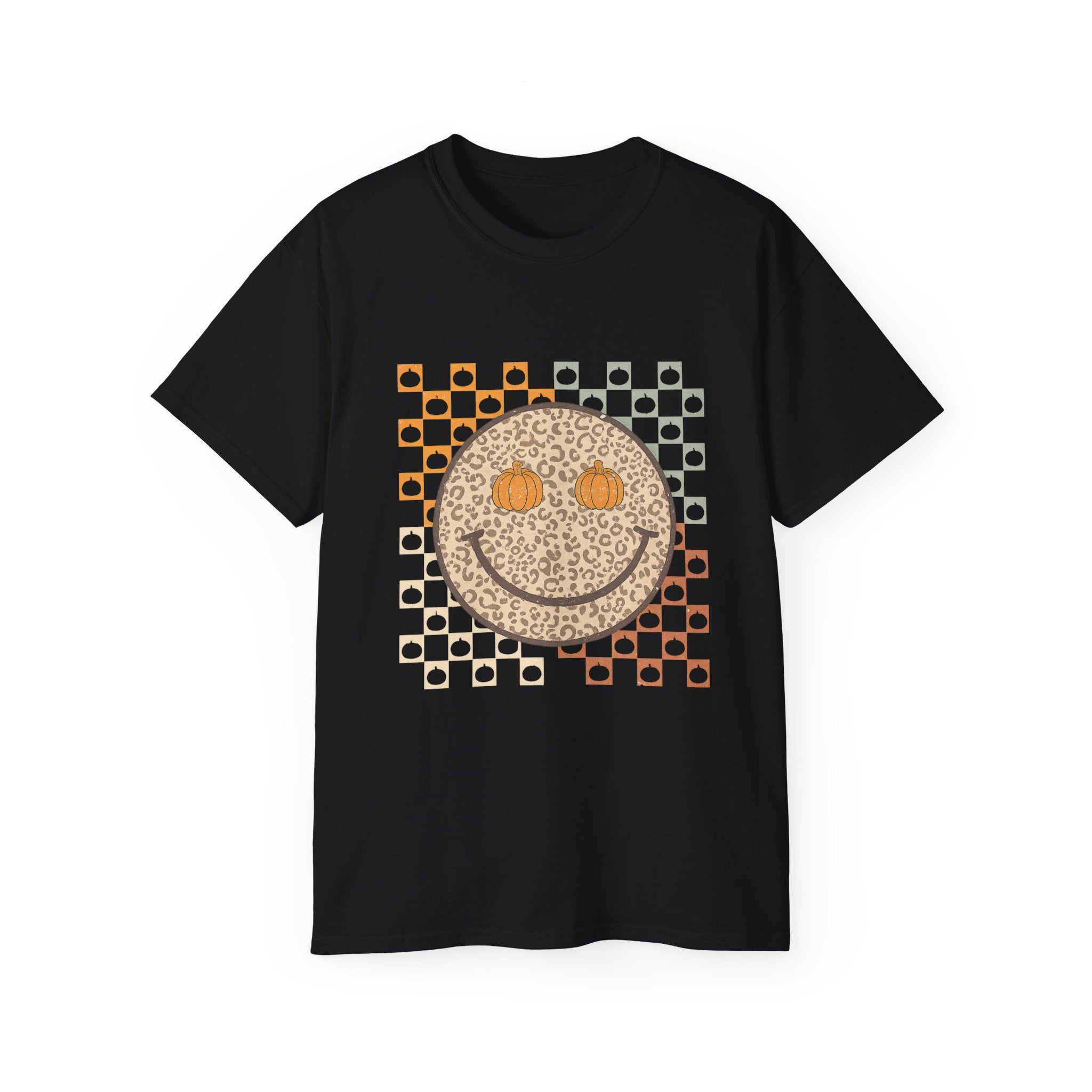 Smiley Face Graphic Tee - Unisex Ultra Cotton Tee, Casual Wear, Gift for Friends, Retro Vibe, Perfect for Fall Celebrations